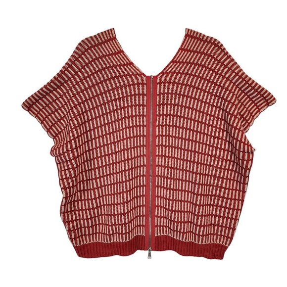 Free People Something Special Oversized Boxy Fit‎ Sweater Functional Zip Back XS - Picture 4 of 11